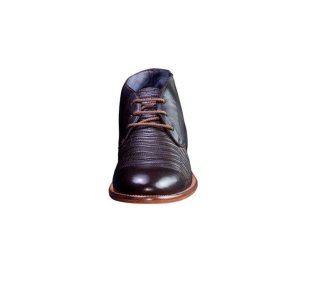 Handemade men`s ankle boots in genuine leather 100% italian