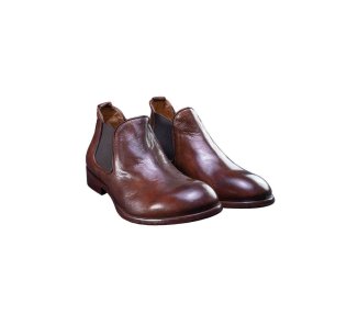 Handcrafted men`s ankle boots in genuine leather