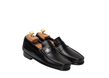 Handcrafted men`s moccasins in genuine leather