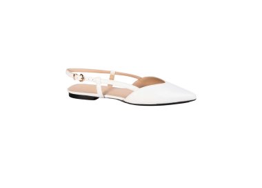 Handmande women`s sandals  in genuine white calf leather