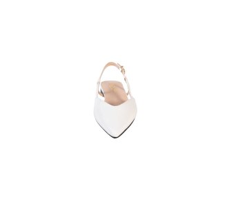 Handmande women`s sandals  in genuine white calf leather