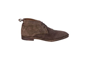 Handmande men`s ankle boots in genuine soft suede leather 100% italian