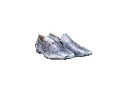 Handmade woman`s flat shoes in genuine leather