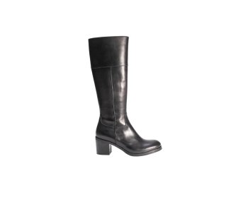 Hanmade women boots with heel in genuine calf  leather 100% italian
