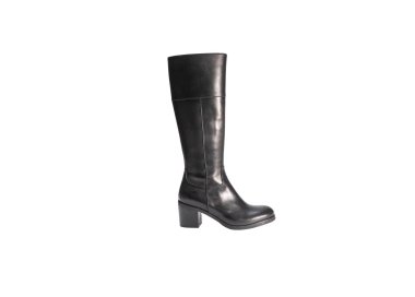 Hanmade women boots with heel in genuine calf  leather 100% italian