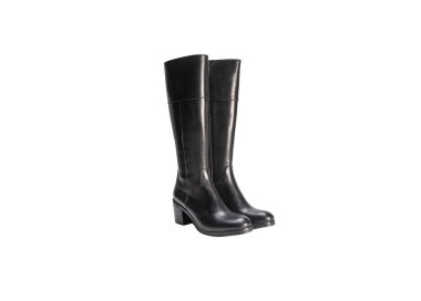 Hanmade women boots with heel in genuine calf  leather 100% italian