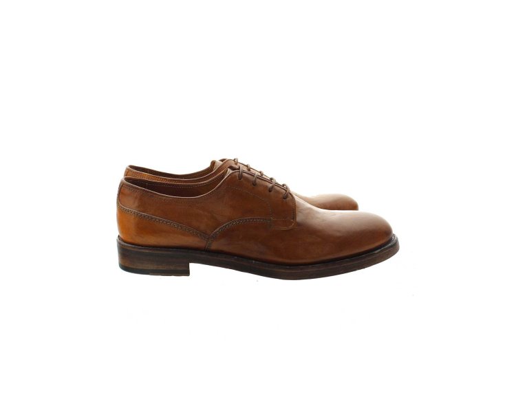 Artisan laced-up shoes for men in genuine leather