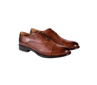 Handcrafted elegant men`s lace-up shoes in calf leather
