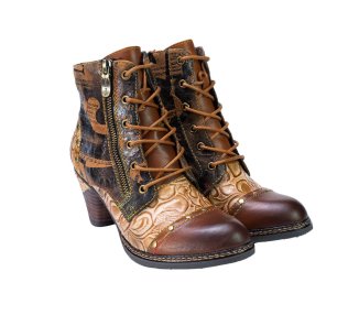 Handcrafted women`s ankle boots in genuine leather