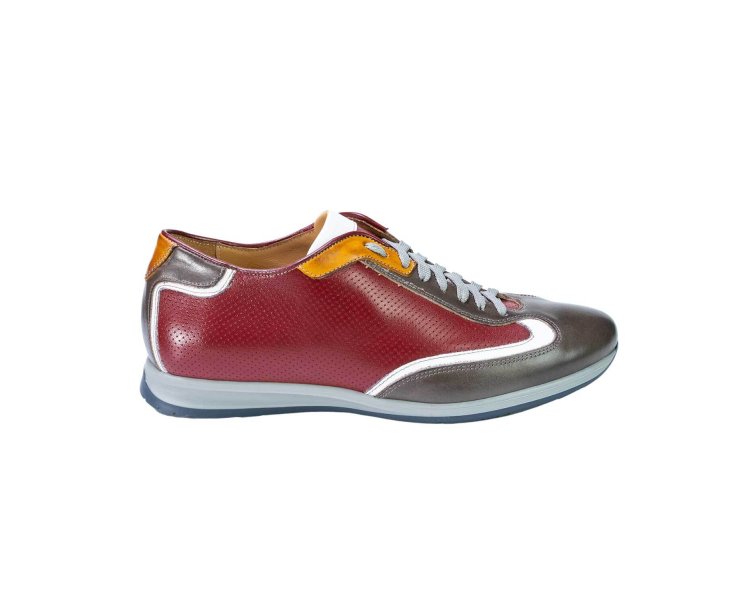 Handcrafted men`s sneakers in genuine leather