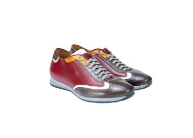 Handcrafted men`s sneakers in genuine leather