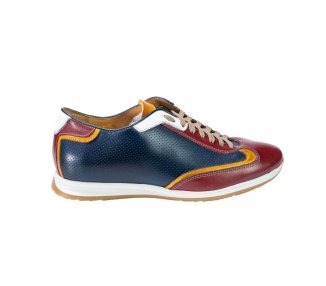Handcrafted men`s sneakers in genuine leather