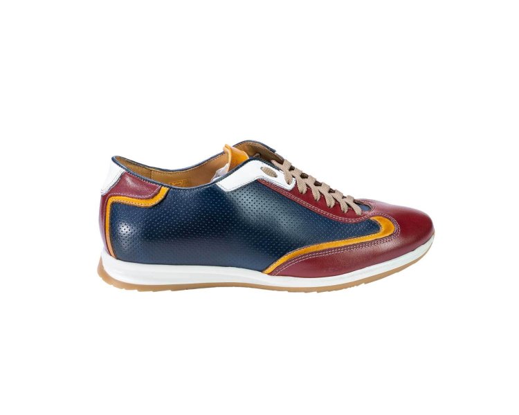 Handcrafted men`s sneakers in genuine leather