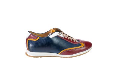 Handcrafted men`s sneakers in genuine leather