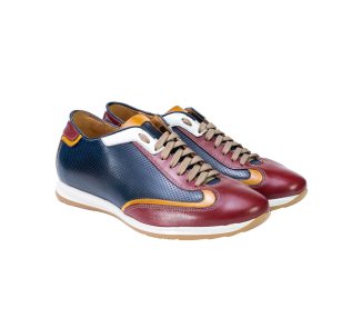 Handcrafted men`s sneakers in genuine leather