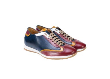 Handcrafted men`s sneakers in genuine leather