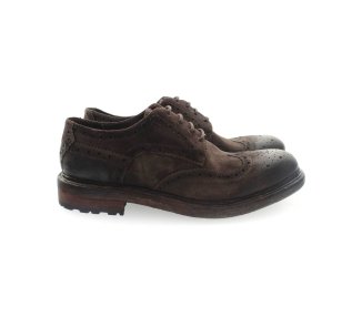 Handmade men`s shoes in genuine suede leather 100% italian