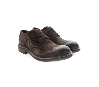 Handmade men`s shoes in genuine suede leather 100% italian