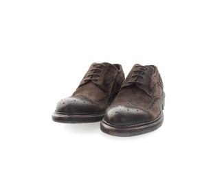 Handmade men`s shoes in genuine suede leather 100% italian