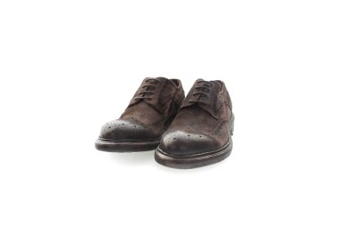 Handmade men`s shoes in genuine suede leather 100% italian