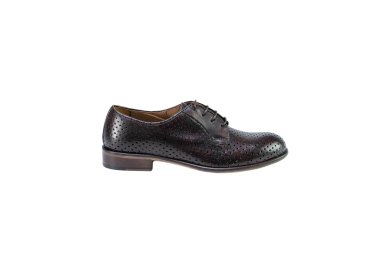 Handcrafted women`s lace-up shoes in soft genuine leather