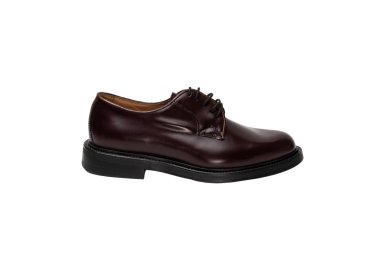 Handmade men`s lace-up elegant shoes in genuine leather 100% italian