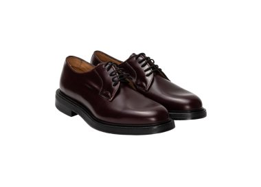 Handmade men`s lace-up elegant shoes in genuine leather 100% italian