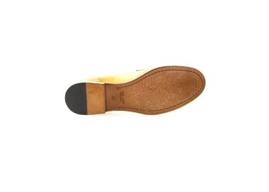 Handmade women`s leather loafer in genuine calf leather 100% italian