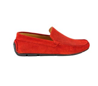Men's slip-on loafers in suede leather