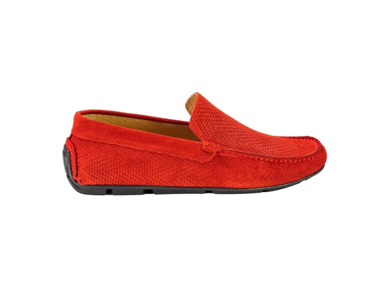 Men's slip-on loafers in suede leather