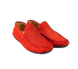 Men's slip-on loafers in suede leather