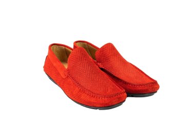 Men's slip-on loafers in suede leather