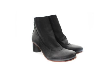 Handmade woman`s ankle boot in genuine leather