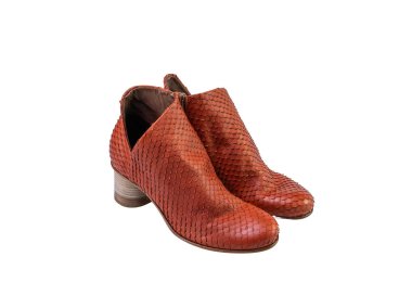 Handmade woman`s ankle boots in genuine leather