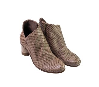 Handmade woman`s ankle boots in genuine leather