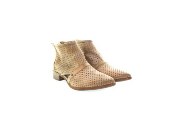 Handmade women ankle boots in genuine leather 100% italian