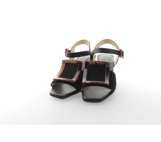 Handmade woman`s sandals in genuine leather