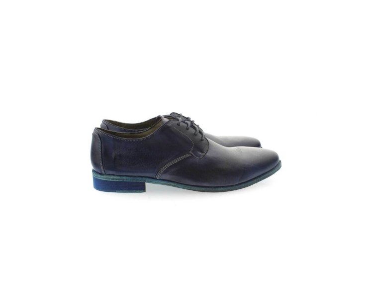 Handmade men`s lace-up shoes in genuine leather