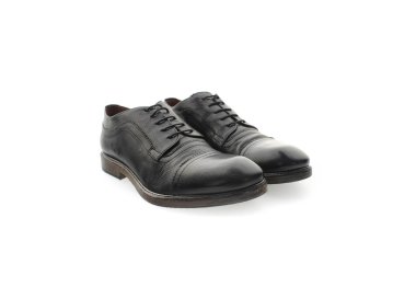 Handmade men`s lace-up shoes in genuine leather 100% italian