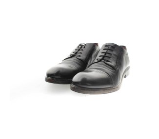 Handmade men`s lace-up shoes in genuine leather 100% italian