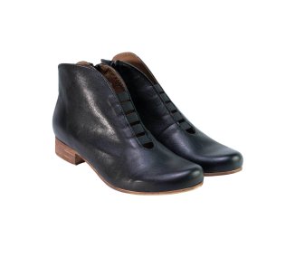 Handmade woman`s genuine leather ankle boots