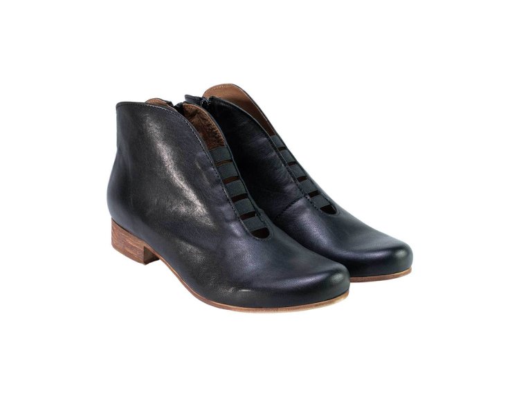 Handmade woman`s genuine leather ankle boots