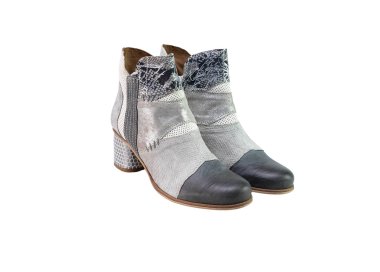 Handmade woman`s ankle boots in genuine leather