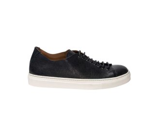 Handcrafted men`s sneakers in genuine leather made in italy