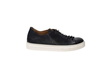 Handcrafted men`s sneakers in genuine leather made in italy