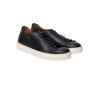 Handcrafted men`s sneakers in genuine leather made in italy