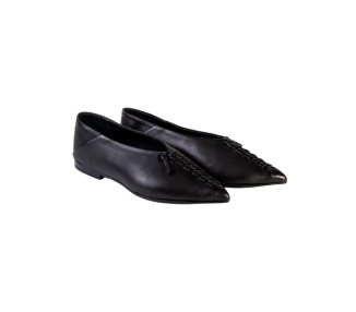 Hancrafted women`s ballerine in genuine calf leather