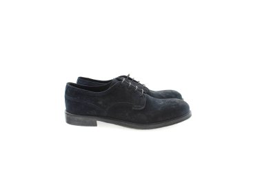 Handmade shoes for men in blue suede leather