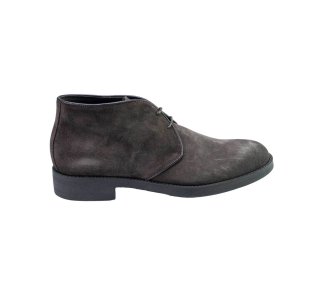 Handmade men`s ankle boots in genuine suede leather 100% italian