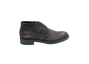 Handmade men`s ankle boots in genuine suede leather 100% italian